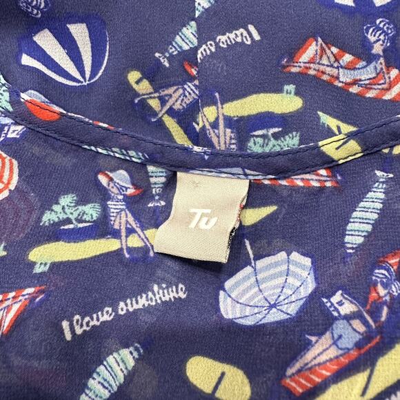 Tu Summer Beach Vacation Tank Tunic Top - Picture 6 of 8